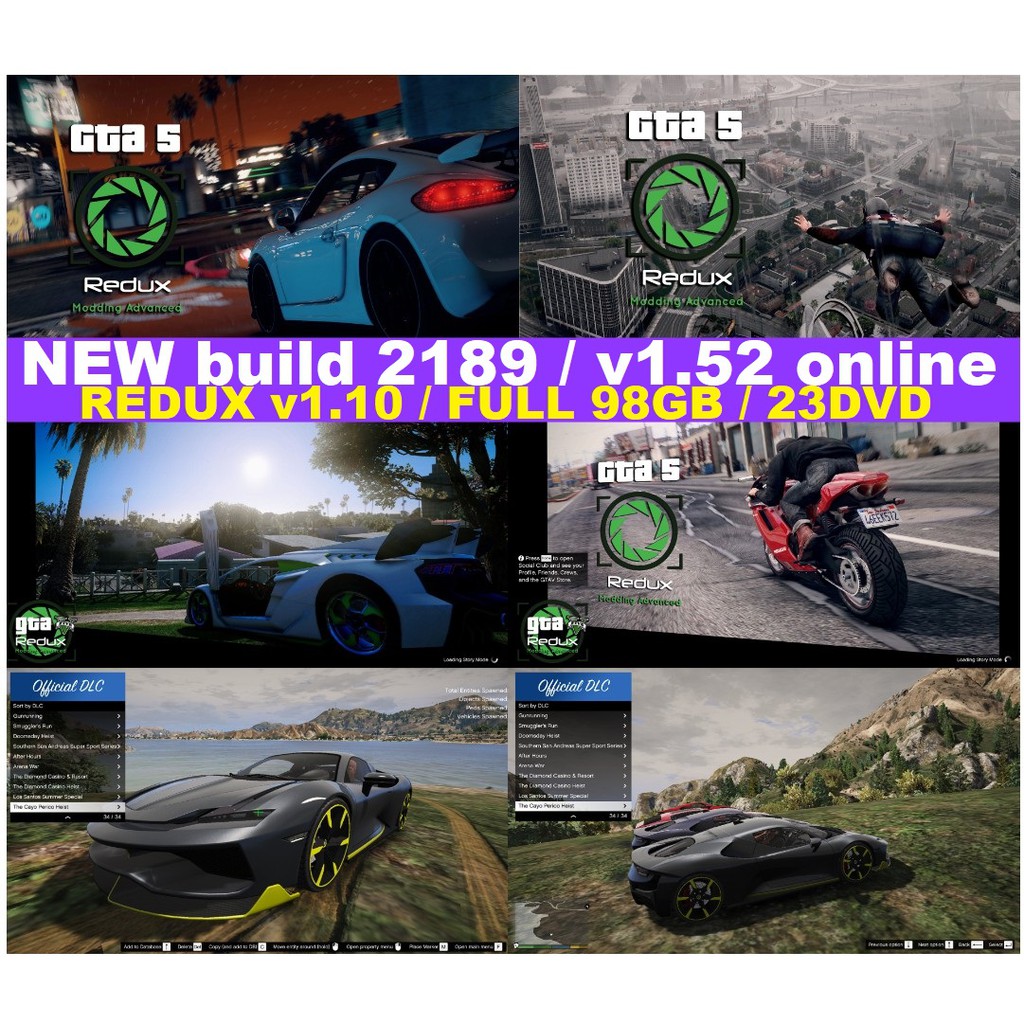 Mô Hình Game Grand Theft Auto V Gta 5 New Update V2189 - V1.52 V1.10 23dvd 98gb