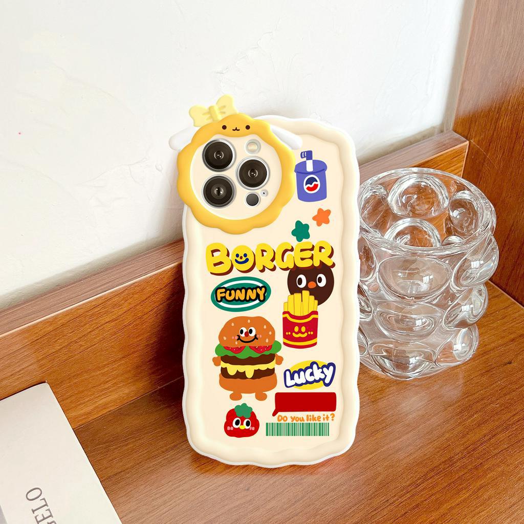 Ốp lưng iphone nơ lượn sóng Lucky Burger 6/6plus/6s/6splus/7/7plus/8/8plus/x/xs/11/12/13/14/pro/max/promax/plus/shin