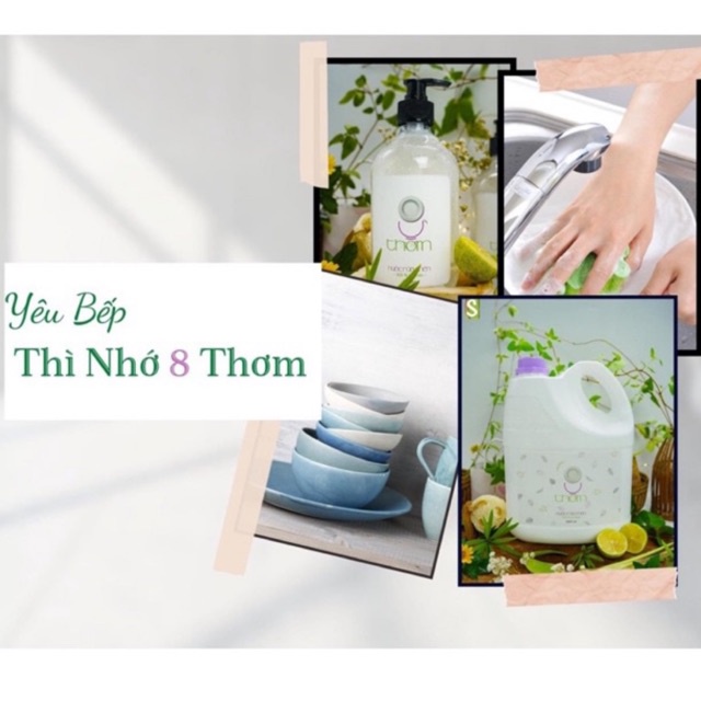 Nước rửa chén hữu cơ Tám thơm - HTX Sinh Dược 500ml - bảo vệ da tay &amp; môi trường | Bột Natural