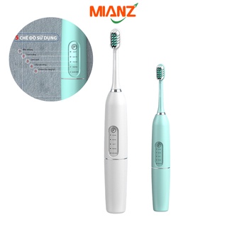 Bàn chải đánh răng điện cảm ứng dùng được cho bé - Sạc không dây, chống nước IPX7 - Mianz Beauty