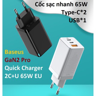 Cốc sạc nhanh 65w baseus gan2 pro ccgan65e2