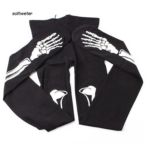 Quần tất nữ họa tiết bộ xương quyến rũ