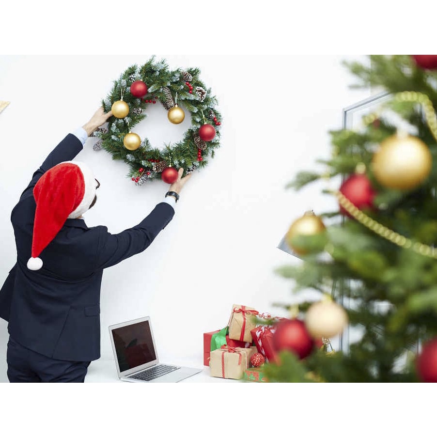 Vòng Nguyệt Quế/Cây Thông Noel Để Bàn Bằng Kim Tuyến - DECOR lễ Giáng sinh - NOEL
