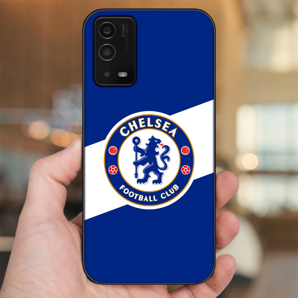 Ốp lưng Oppo A55 4G, A55 5G viền đen in hình Chelsea FC
