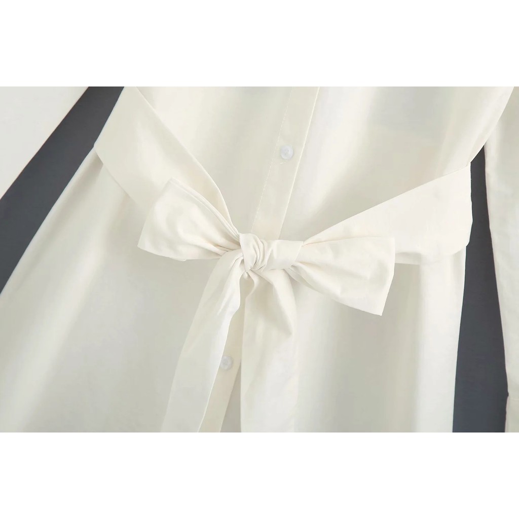 Đầm Zara sơ mi trắng thanh lịch trẻ trung DT0SMG57G9