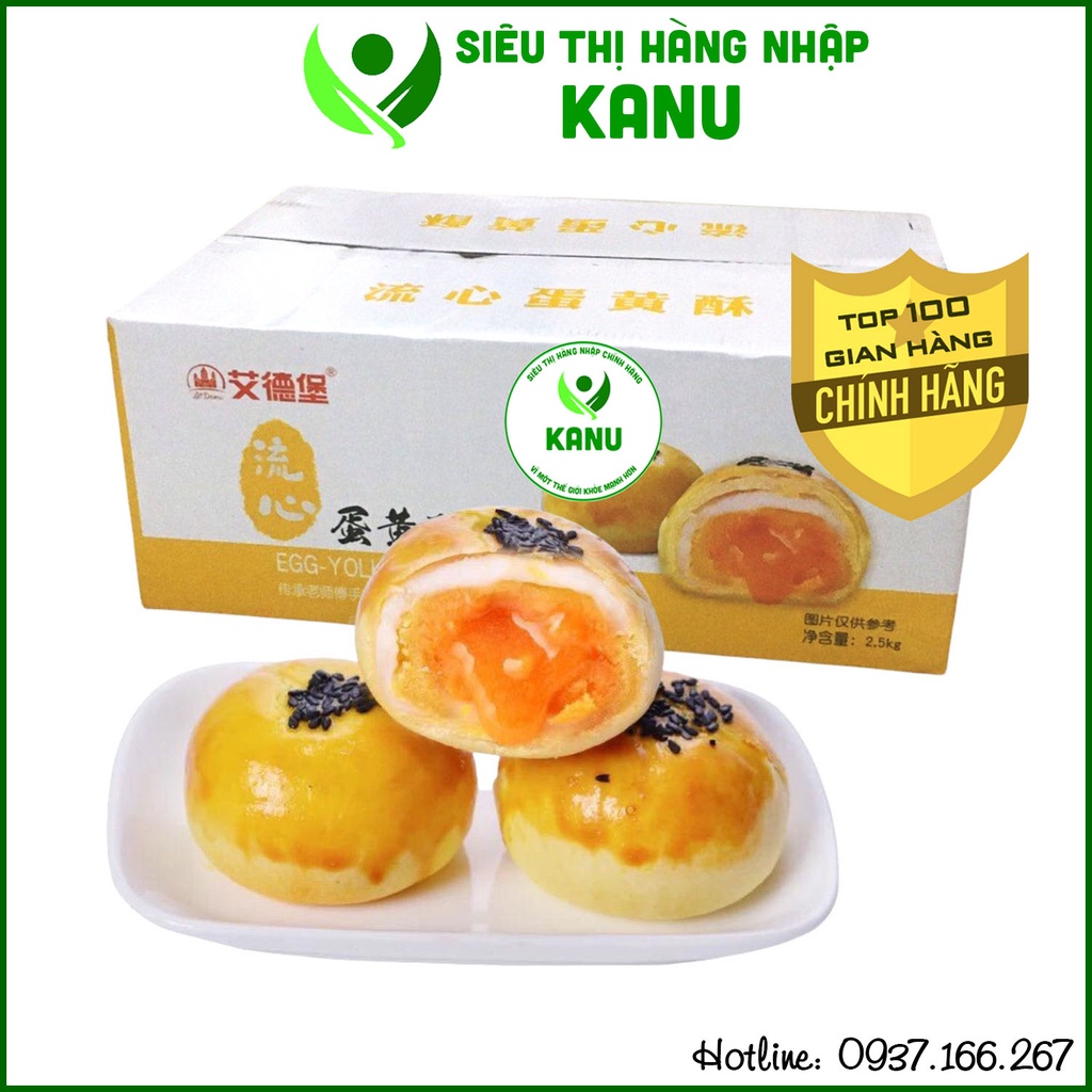[Hộp 2.5Kg~48 cái] Bánh pía ngàn lớp nhân trứng chảy Đài Loan