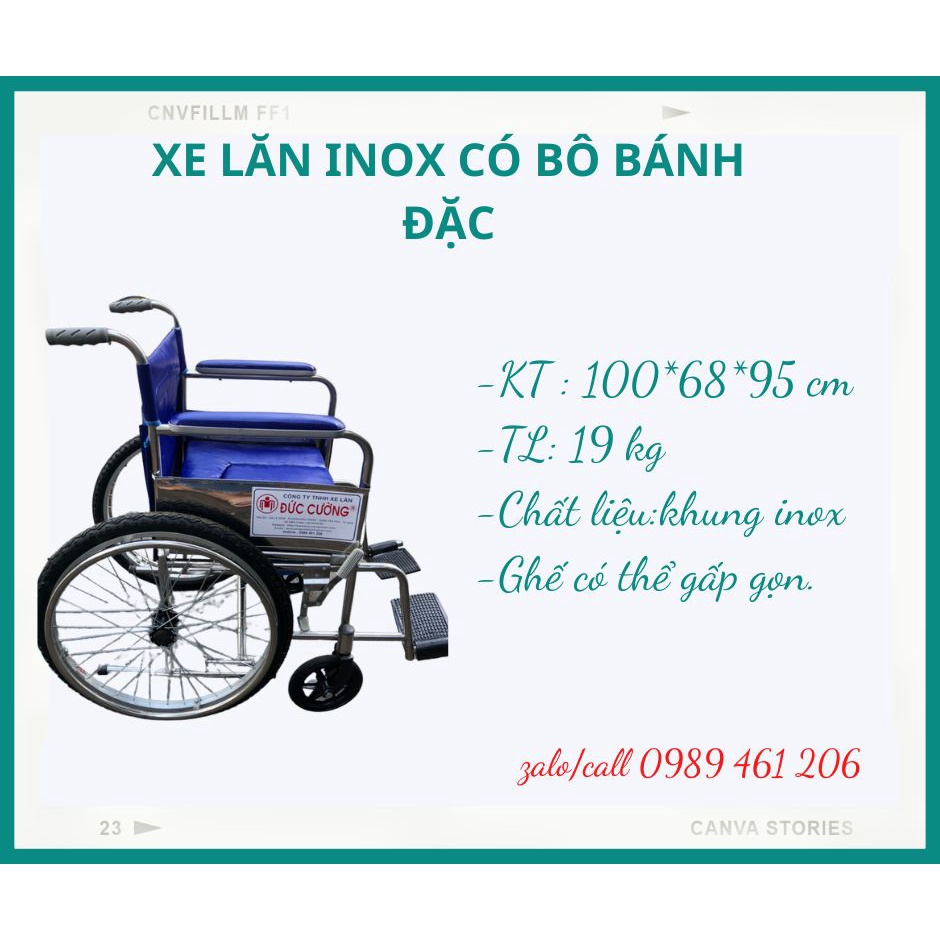 XE LĂN INOX ĐỨC CƯỜNG