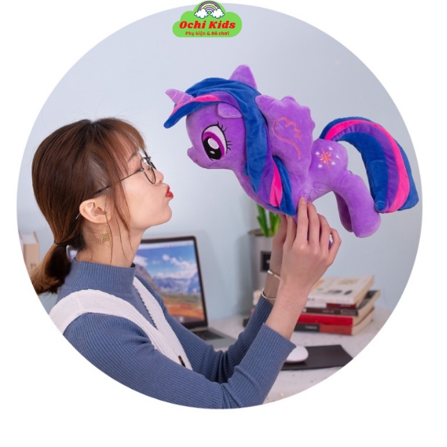 Gấu bông pony mềm mịn, gối ôm thú bông ngựa kỳ lân, gấu bông cho bé ôm ngủ Ochi kids