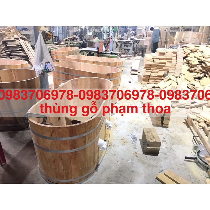 Chậu gỗ ngâm chân +tặng thảo dược