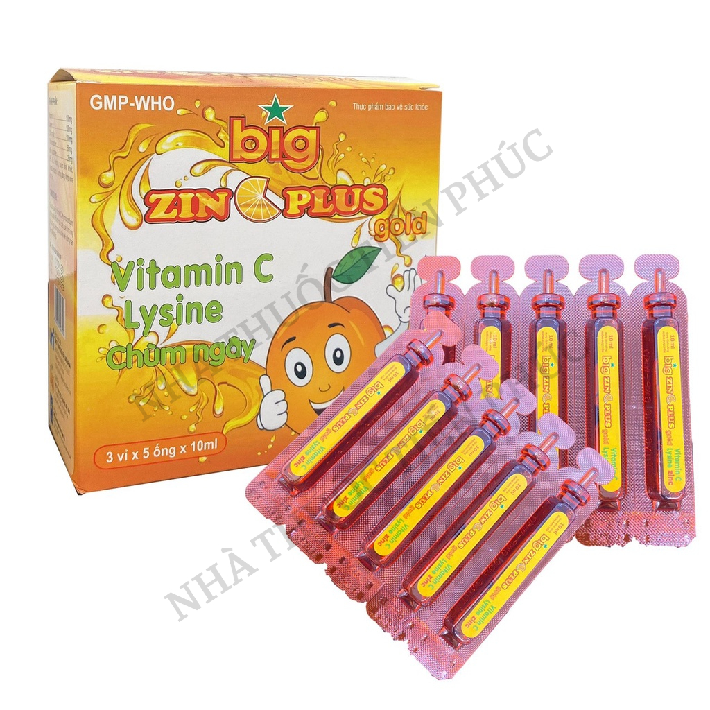 Siro Zin C Plus bổ sung Kẽm, Lysine và Vitamin hỗ trợ tăng cường hấp thu chất dinh dưỡng cho bé – Hộp 15 ống