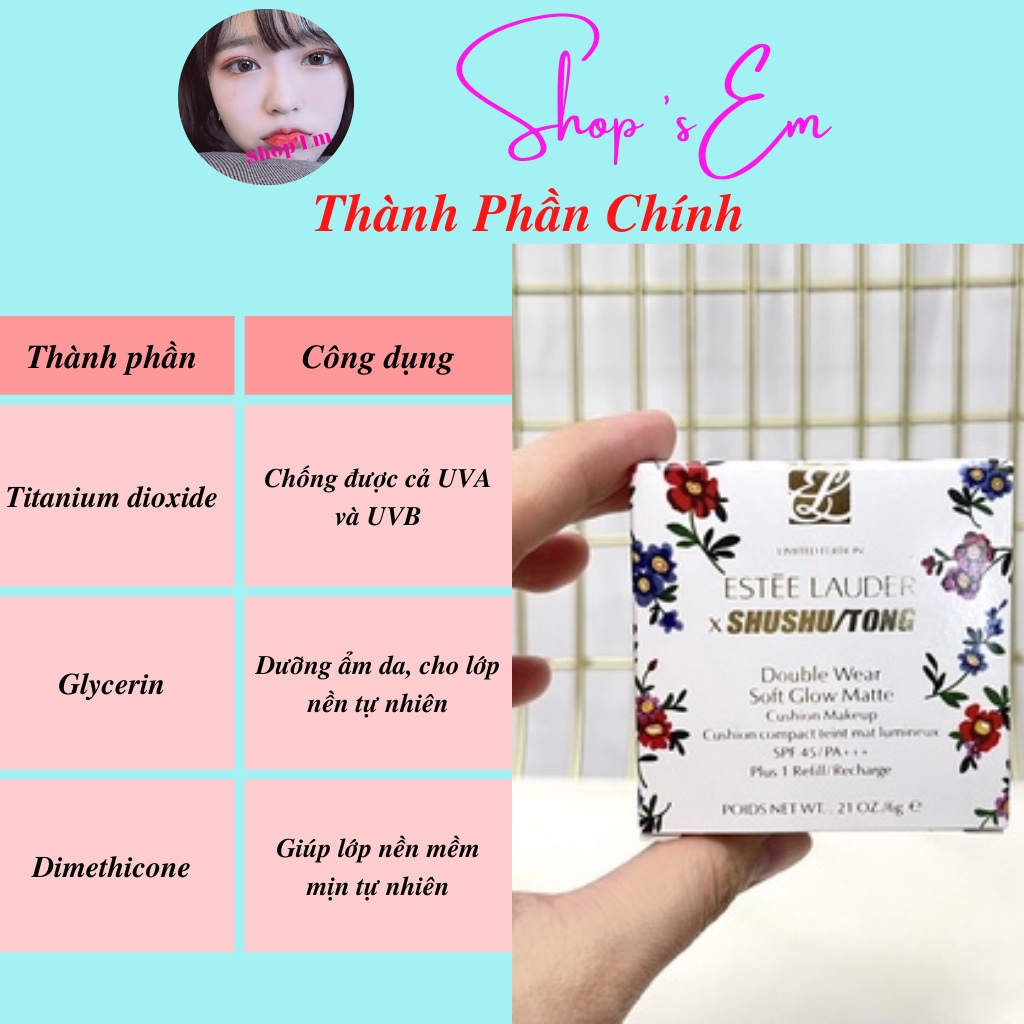 Phấn nước Estee Lauder x shushutong 6g, che phủ khuyết điểm tốt, chống nắng, chống oxy hóa hiệu quả, dưỡng ẩm tốt