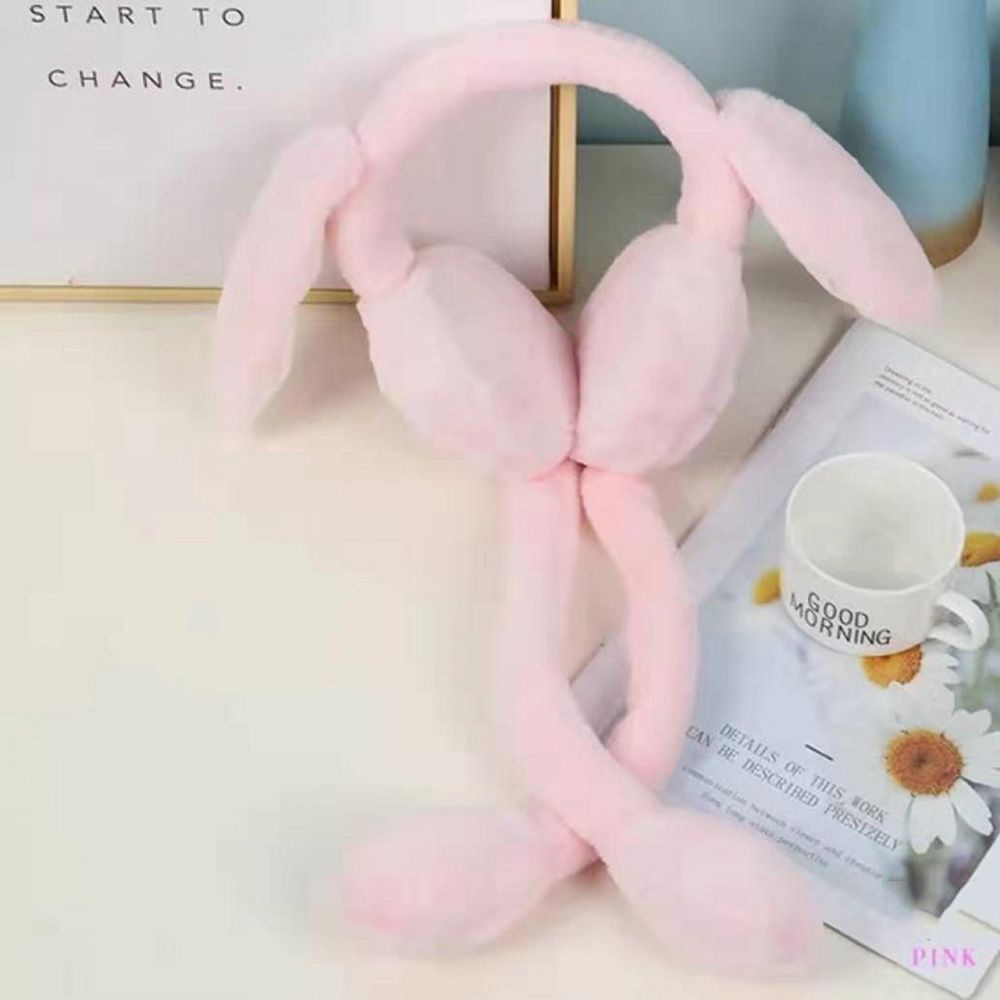 Băng Đô Lông Nhung Giữ Ấm Tai Thỏ Hoạt Hình Dễ Thương Nhiều Màu Sắc