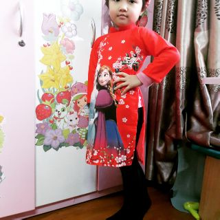 Áo dài elsa cho bé gái sz 1-8