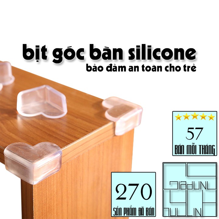 Miếng bịt góc bàn silicone bảo đảm an toàn cho trẻ hình trái tim (BGT03)