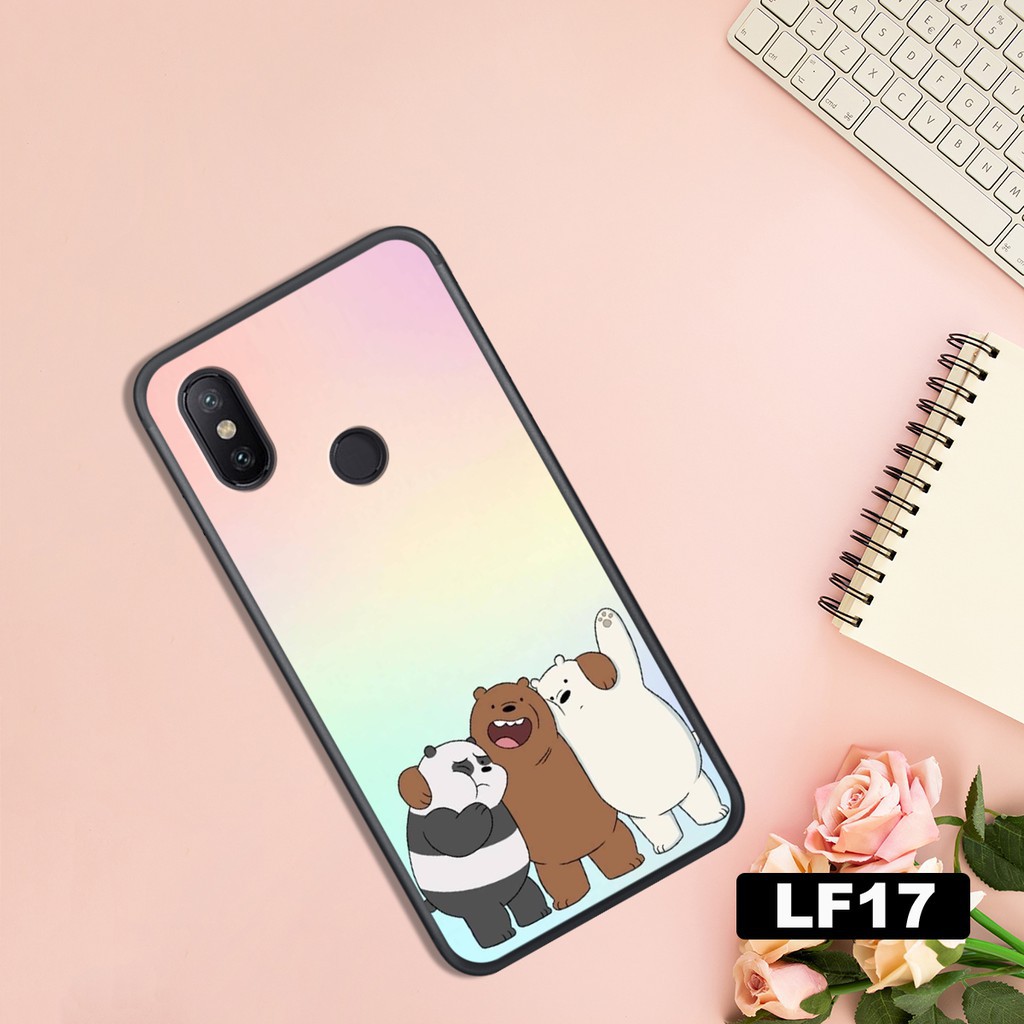 ỐP LƯNG XIAOMI MI A2/MI 6X - MI A2 LITE/REDMI 6 PRO  IN HÌNH VŨ TRỤ-GẤU WE BARE BEAR CHẤT LƯỢNG . [Giá Xưởng]