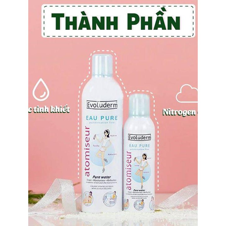 Xịt Khoáng Dưỡng Ẩm Evoluderm Atomiseur Eau Pure 150ml | BigBuy360 - bigbuy360.vn