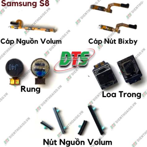 Linh kiện nút nguồn volume , loa trong  full bộ của Samsung S8