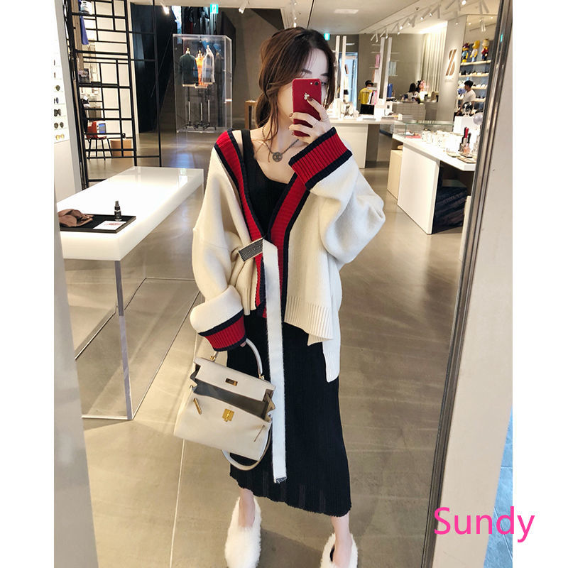 Áo khoác cardigan dáng rộng tay dài thời trang mùa thu cho nữ