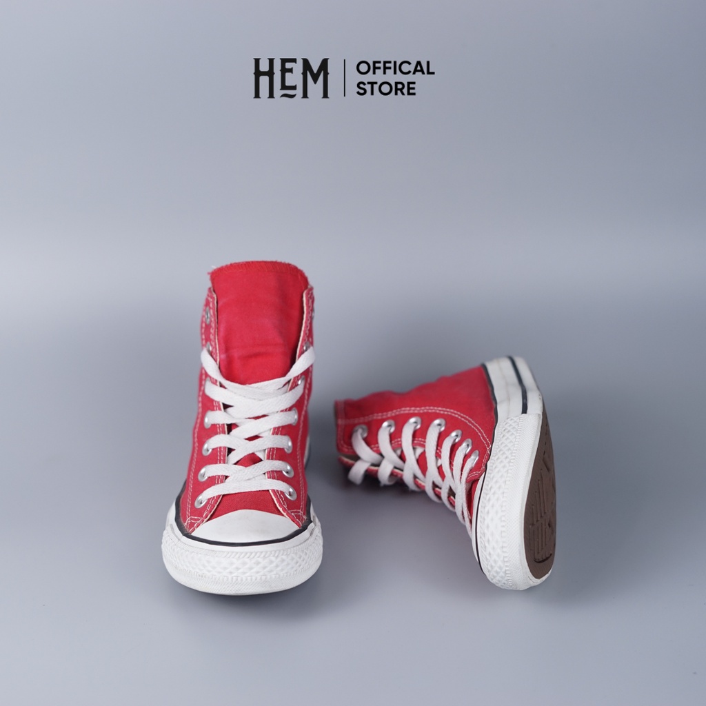 GIÀY THỂ THAO NỮ CONVERSE ĐỎ CỔ CAO REAL 2HAND COND(ĐỘ MỚI) 9+