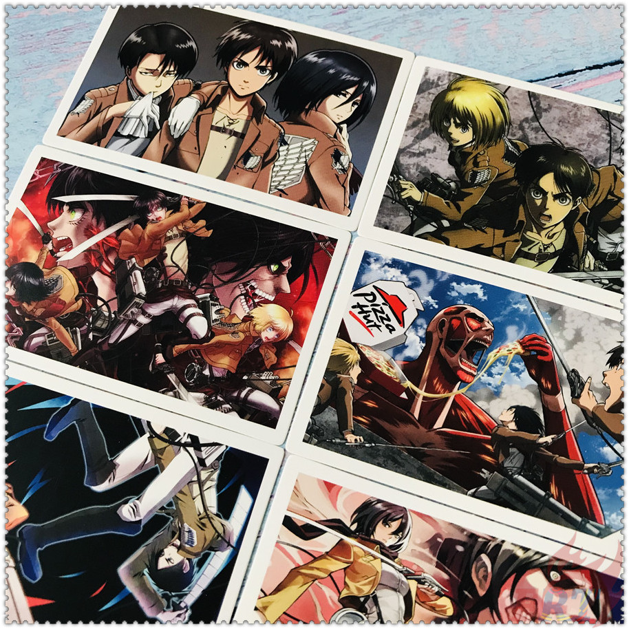 Hộp 30 Cái/ Hộp ✪ Thẻ Hình Lomo Anime Attack on Titan - Eren Jaeger / Mikasa Ackerman / Armin Arlert ✪ Bưu Thiếp Mini Kích Thước 5.5cm*8.8cm Dùng Làm Quà Tặng