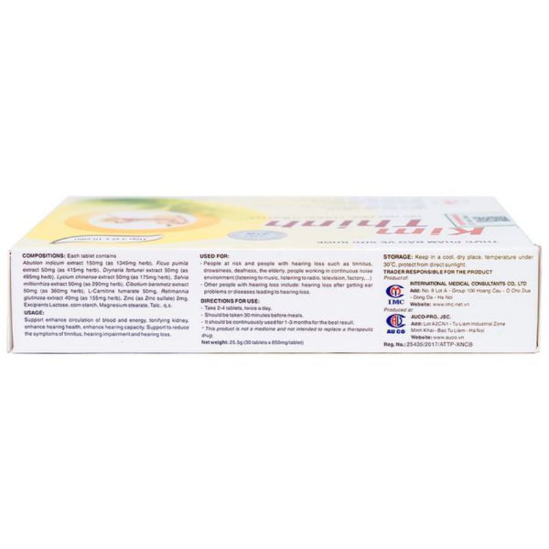 (Chính Hãng) Kim Thính hộp 30 viên - hỗ trợ tăng cường thính lực