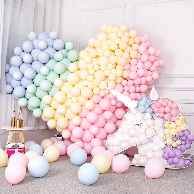 10 Quả bóng bay Macaron màu Pastel trang trí sinh nhật 25cm