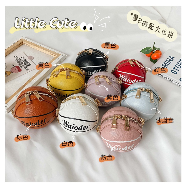 Túi xách mini tròn nhỏ dễ thương sáng tạo hình trái bóng đeo chéo T681