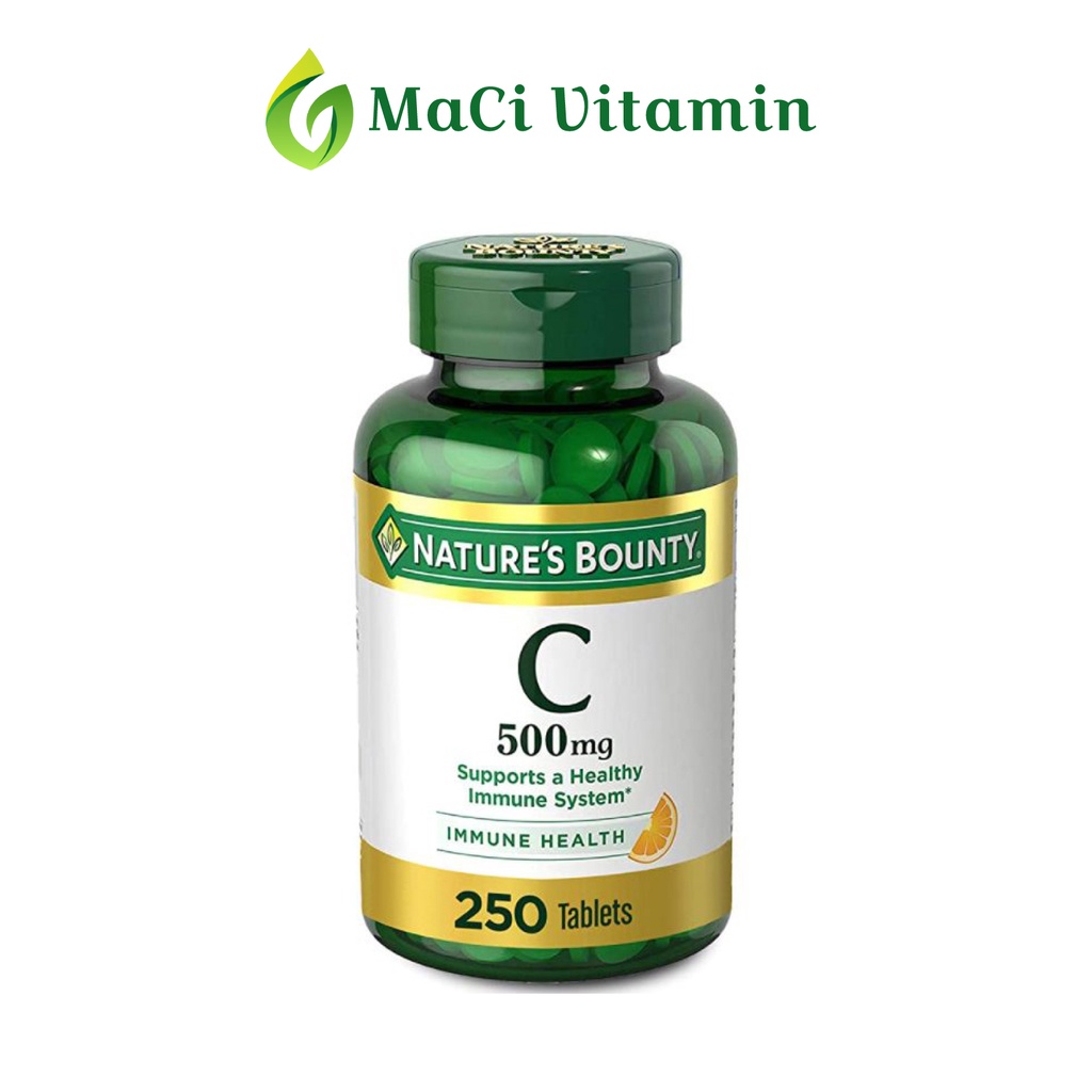 Vitamin C 500 mg Nature’s Bounty Tăng đề kháng, Chống oxy hóa 250 viên