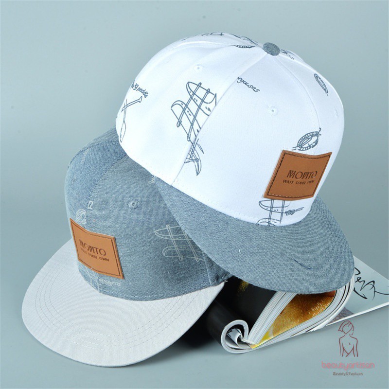 【☪BR】 Fashion Cotton Cowboy Hat Letters Stickers Casual Hip-hop Baseball Cap Snapback Hats for Men Women