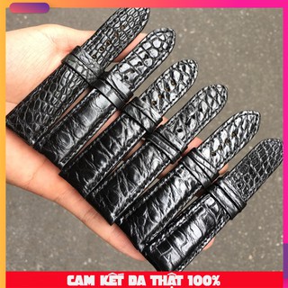 Dây đồng hồ da cá sấu vân da cổ