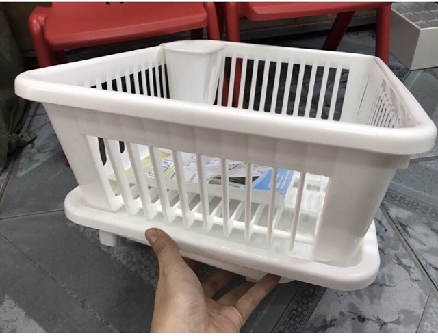 Rổ úp bát có khay hấng nước size đại