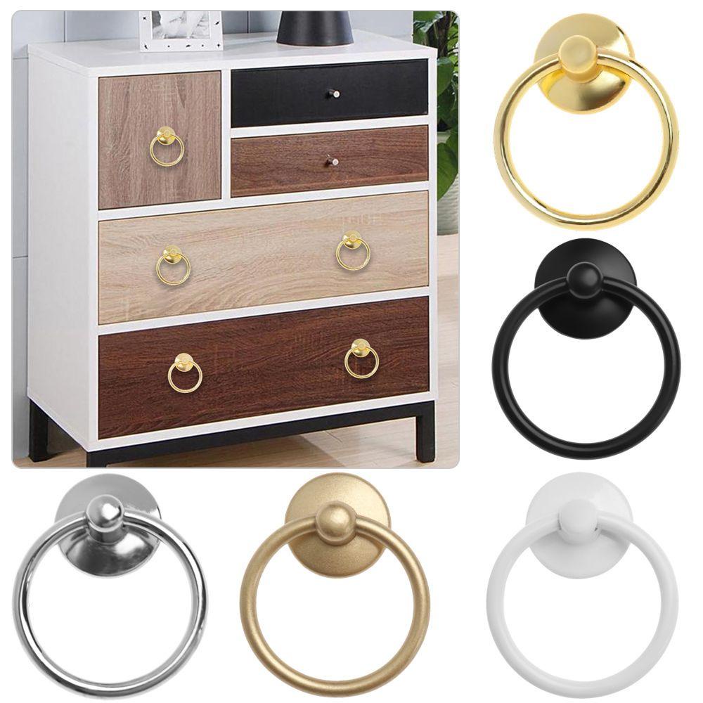 Tay Nắm Cửa Tủ Họa Tiết Vòng Nhẫn Phong Cách Châu Âu