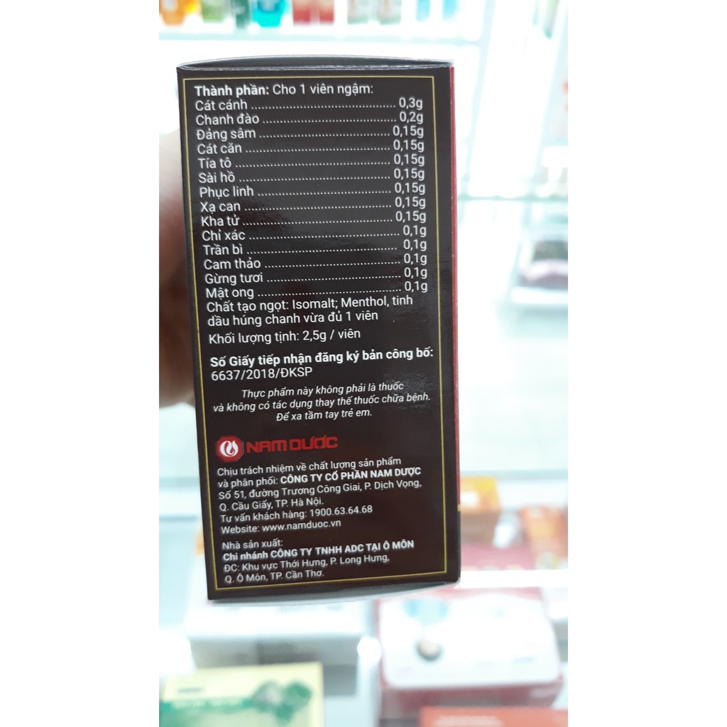 Viên Ngậm - An Thanh, Giảm Ho, Tiêu Đờm, Giảm đau rát Họng, Viêm Họng