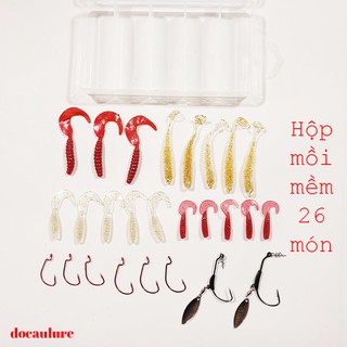 Hộp mồi mềm 26 món câu cá siêu nhậy