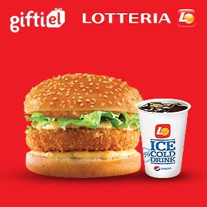 E-Voucher Lotteria Shrimp Burger Set