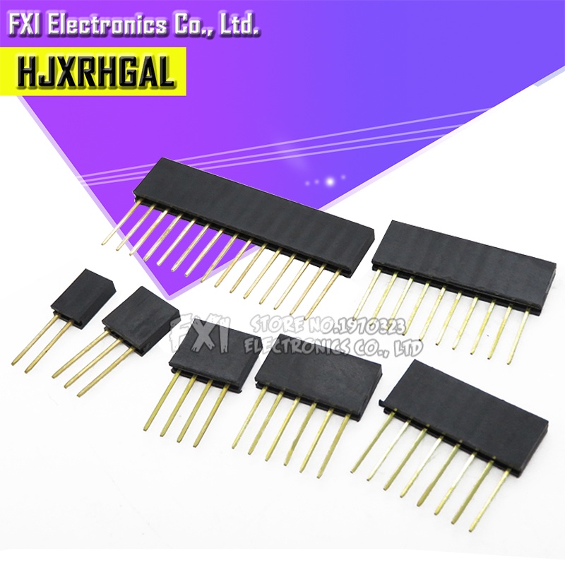 Set 100 Chốt Nối PCB 2 / 3 / 4 / 6 / 8 / 10 / 15PIN Dài 2.54mm Chuyên Dụng Cho Arduino