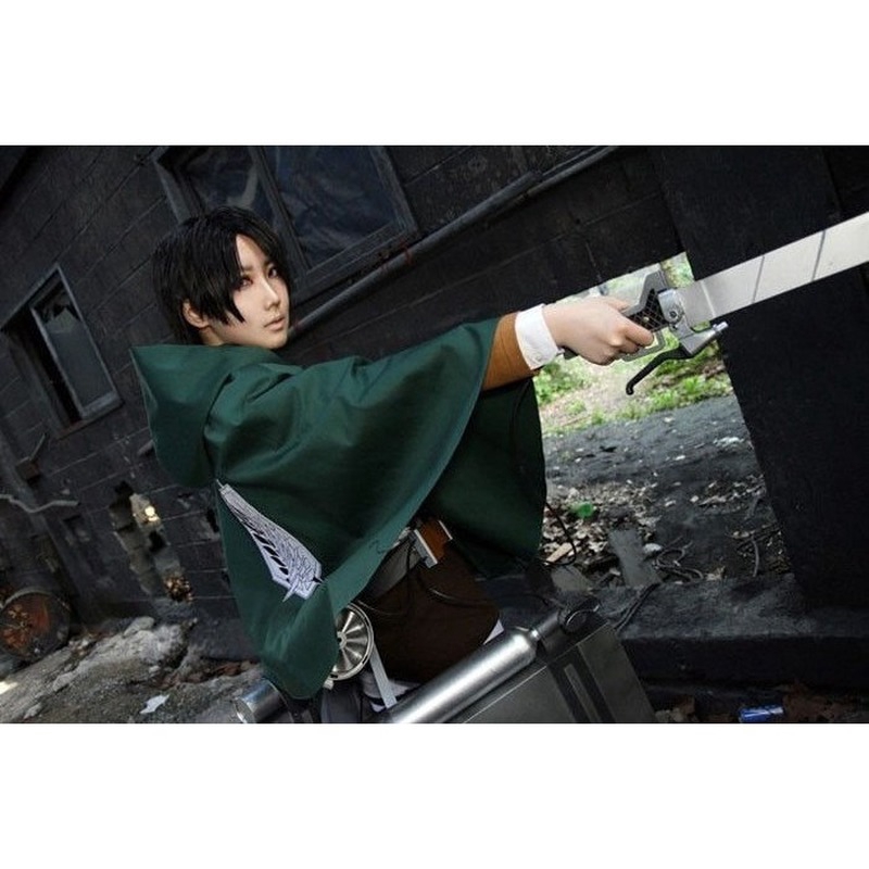 Vòng cổ và áo khoác màu xanh lá hóa trang phong cách anime Attack on Titan