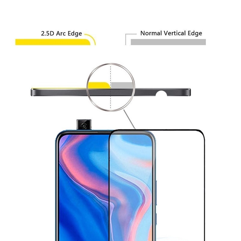 Huawei Y9s Tempered Glass Screen Protector For Huawei Y9s Y6s Y9 Prime Y7 Y6 Y5 Pro 2019 Full Glue Screen Protector &amp; Camera Lens Glass Protector