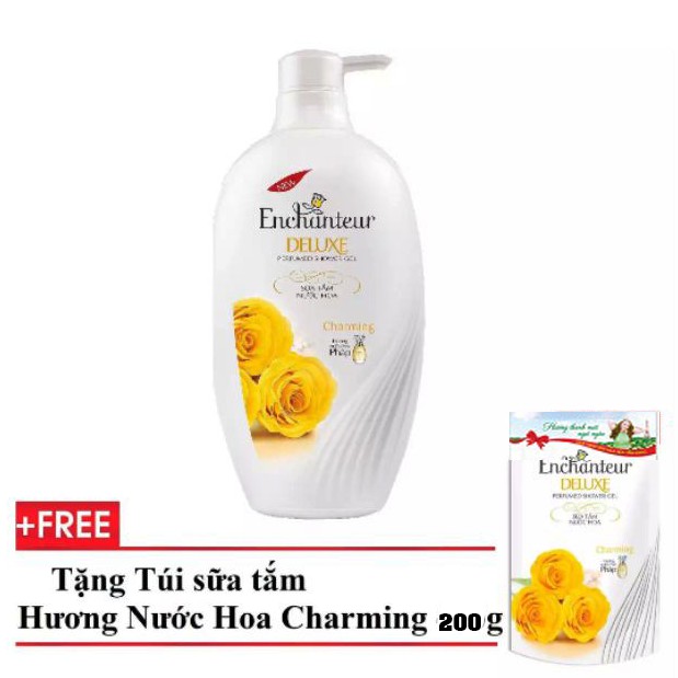 Sữa tắm nước hoa Enchanteur Charming 650ml+Tặng túi sữa tắm 200ml