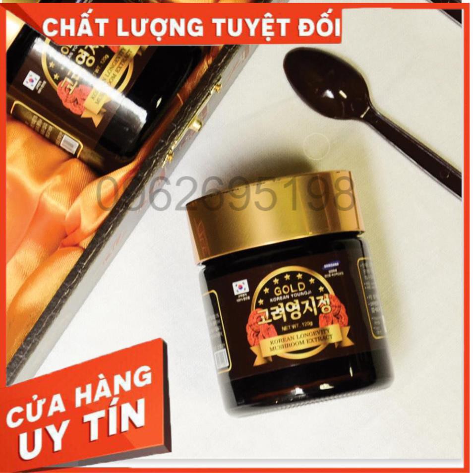 Cao Linh Chi Youngji Hàn Quốc hộp đen 3 lọ - 120g - 360g (Korean Longevity Mushroom Extract Gold)