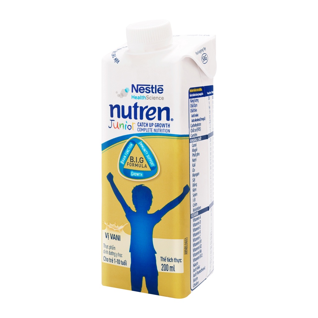 [BOOKS GIFT] Sản phẩm dinh dưỡng y học Nestle NUTREN JUNIOR - Hộp pha sẵn tiện lợi - lốc 2 hộp 400ml