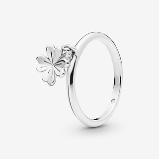 Pure Silver Lucky Four-Leaf Clover Ring