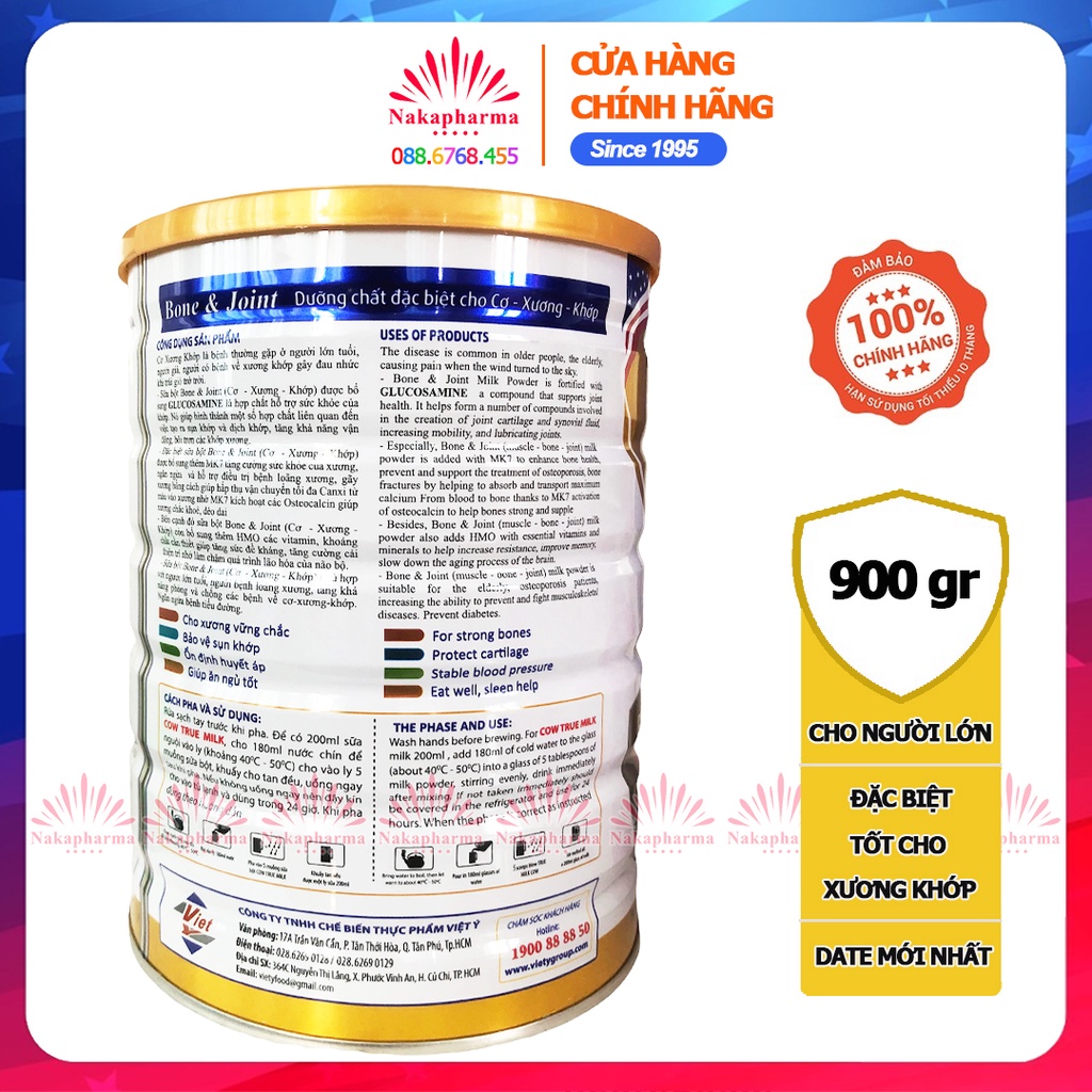 ✅ Sữa Cơ Xương Khớp Cow True Milk Bone & Joint 900g – Khuyên dùng cho người loãng xương, tiểu đường