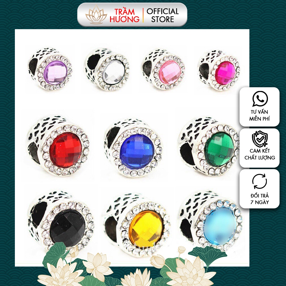 Phụ Kiện Charm Đeo Tay Đá Phong Thủy, Đủ Màu Tinh Xảo Sắc Nét - Dùng Mix Vòng Tay/Vòng Cổ VTTH11