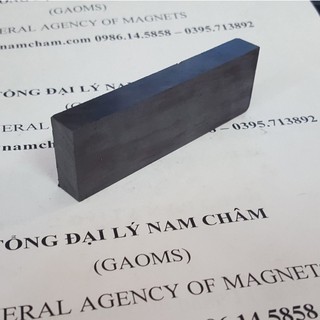 Nam châm Ferite 80x25x10mm, nam châm gốm đen dạng thanh