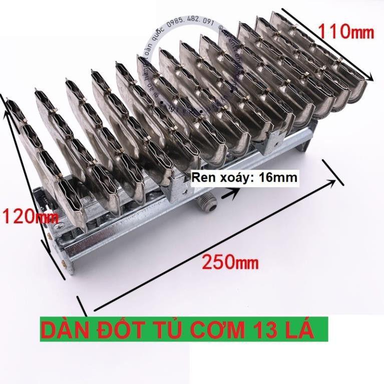 Pép đốt tủ cơm gas, dàn đốt tủ cơm 13 lá