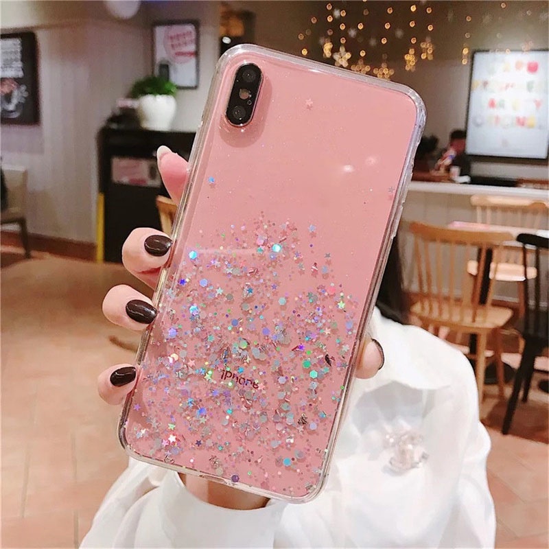Ốp Lưng Kim Tuyến Trong Cho Điện Thoại Samsung Galaxy S23 A04 A04s A13 A73 S22 Ultra S22 + S21 + S9Plus S8 + A7 Star