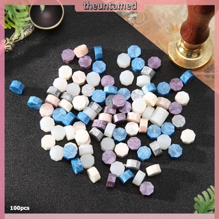 Set 100 viên sáp niêm phong hình viên thuốc hình lục giác kiểu retro