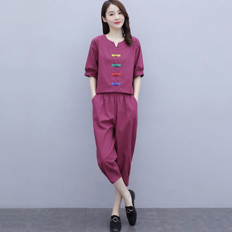 Bộ đũi lửng nữ, màu sắc bắt mắt , chất liệu thoáng mát | BigBuy360 - bigbuy360.vn