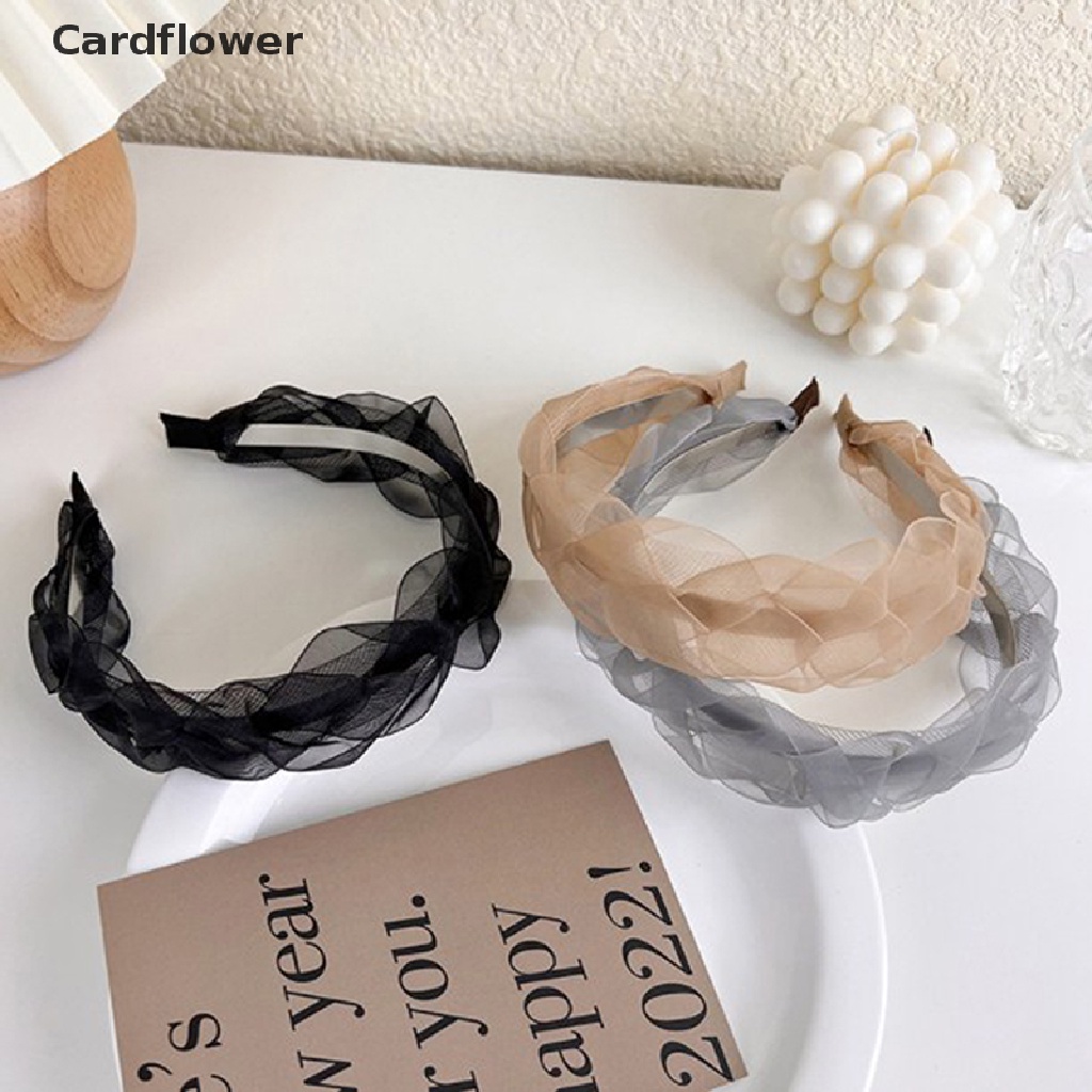 Băng Đô Bản Rộng Bằng Vải Organza Mềm Mại Thanh Lịch Thời Trang Cho Nữ